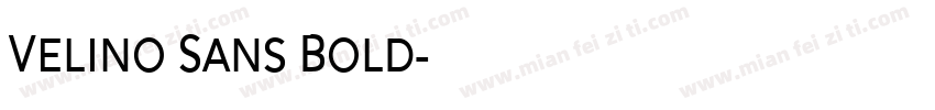 Velino Sans Bold字体转换
